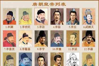 李诵 统一时间最长、国立最强盛，唐朝皇帝列表