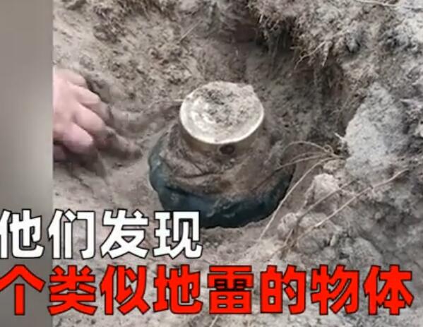 一家人种树没想到挖出大地雷 继续深挖惊喜不已