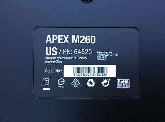 赛睿键盘 赛睿APEX M260机械键盘评测：手感舒适 做工精细