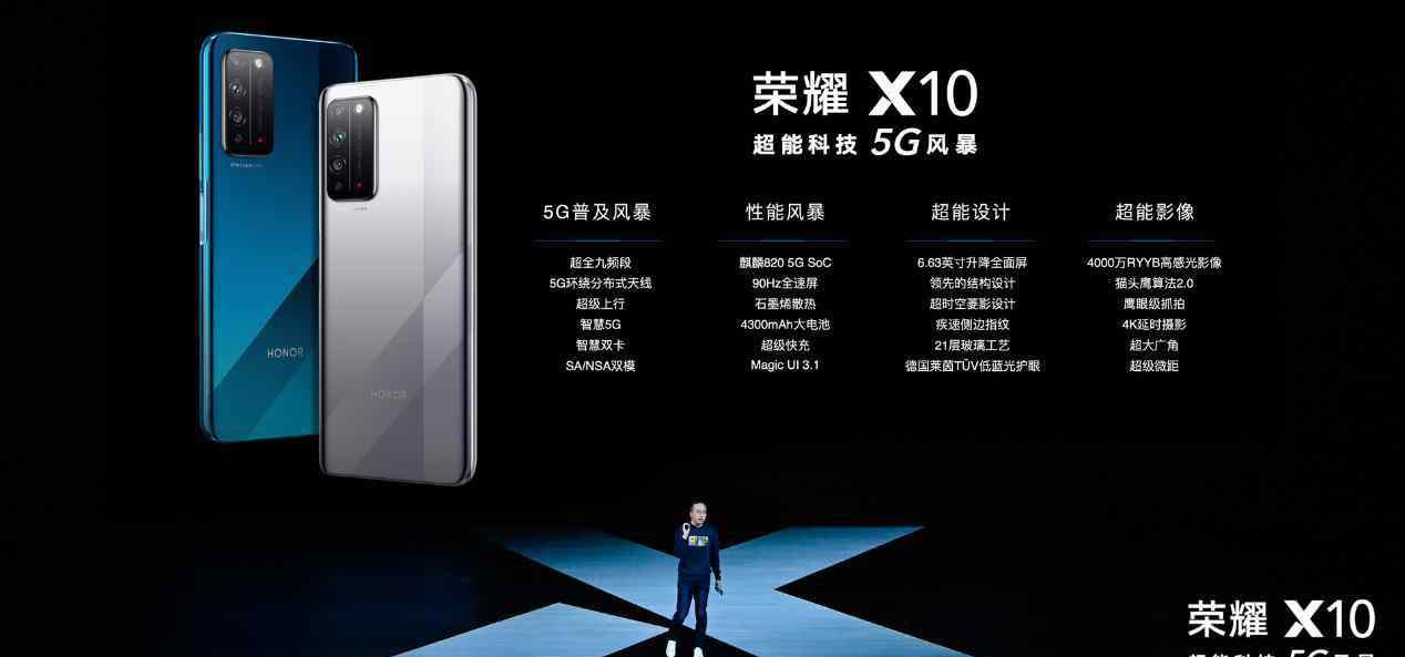 5G手机上市 5G手机荣耀X10正式上市售价1899元起 搭载麒麟820