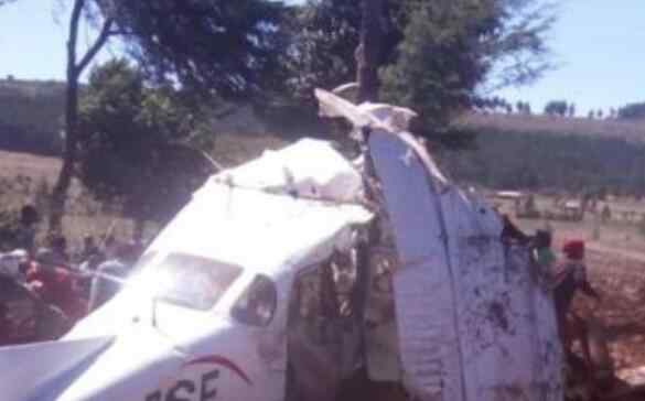 肯尼亚飞机坠毁 实拍!惨烈!肯尼亚飞机坠毁 3男2女5名乘客全部遇难