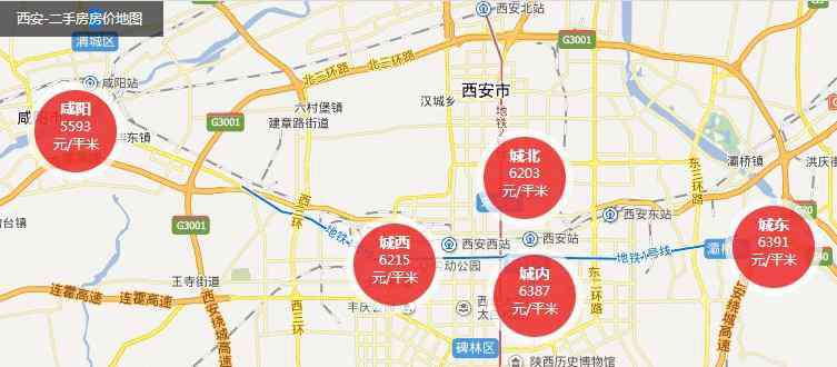 西安的房价 靠谱！新西安房价地图 西安人买房都看它