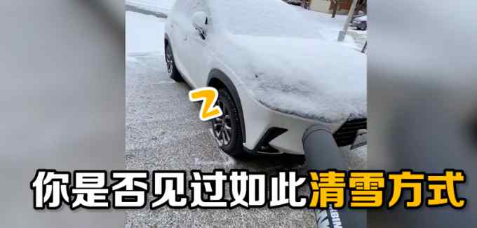 效率之王！物业用鼓风机帮业主吹走车上积雪 网友：莫不是西门吹雪？