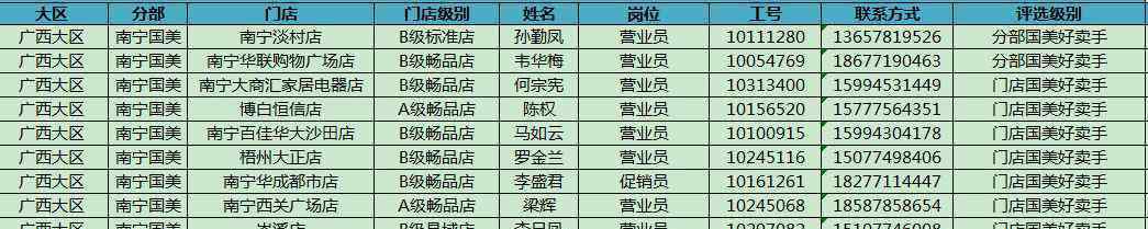 南宁国美网上商城 南宁国美2019年3月优秀好卖手出炉咯～
