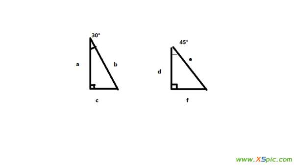 直角三角形所有定理 在30度、60度、90度的直角三角形中,它们勾股定理的三边长的比值分别是什么 有图指出来