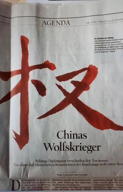 半个版都是这个错别字！德媒指责中国“战狼外交” 结果自己先栽了