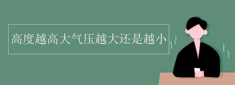 大气压产生的原因 高度越高大气压越大还是越小