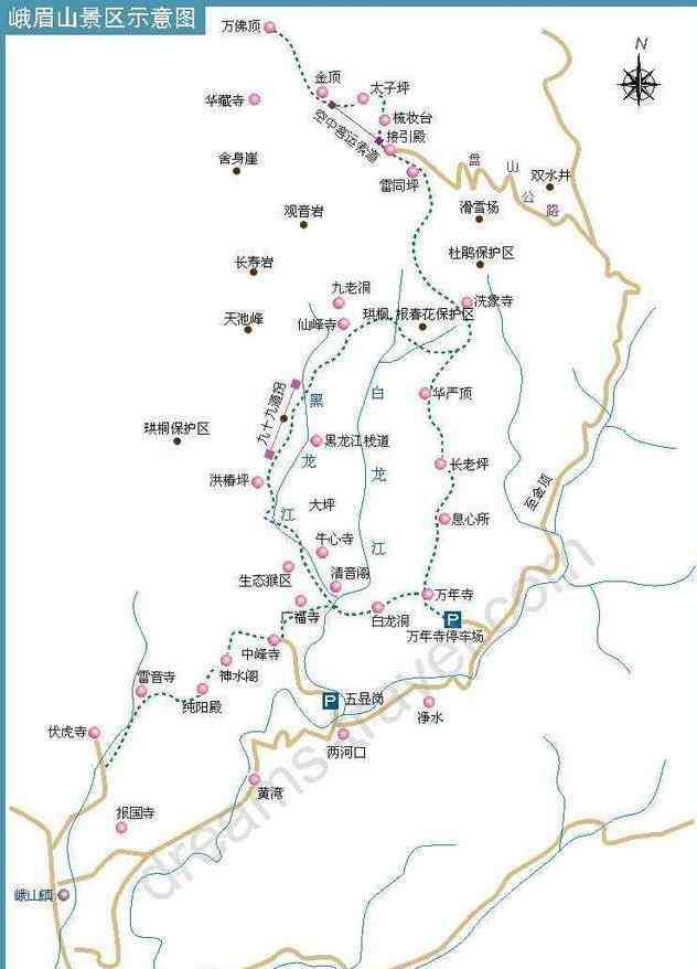 峨眉山旅游路线 峨眉山旅游攻略详细版 峨眉山徒步爬山路线图