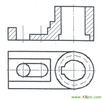剖视图 补画出剖视图中所缺少的图线