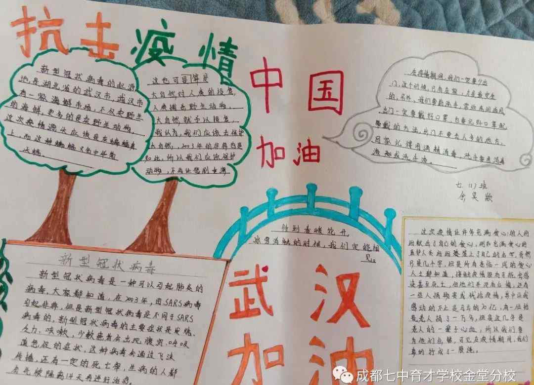 以笔画 以笔画心  共同抗“疫”（手抄报作品展一）