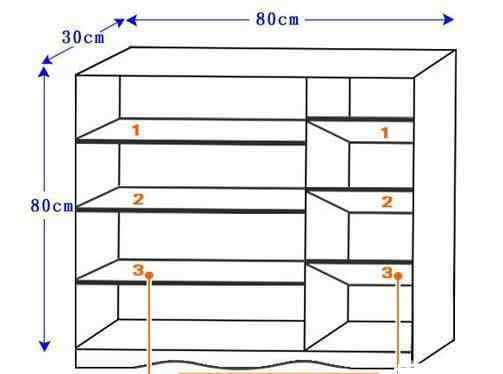 鞋柜的尺寸 趁木工不注意偷拍的 做鞋柜常用尺寸及其鞋柜尺寸图