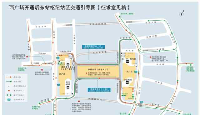 杭州火车站地图 杭州火车东站最新交通图发布 标注各类停车区