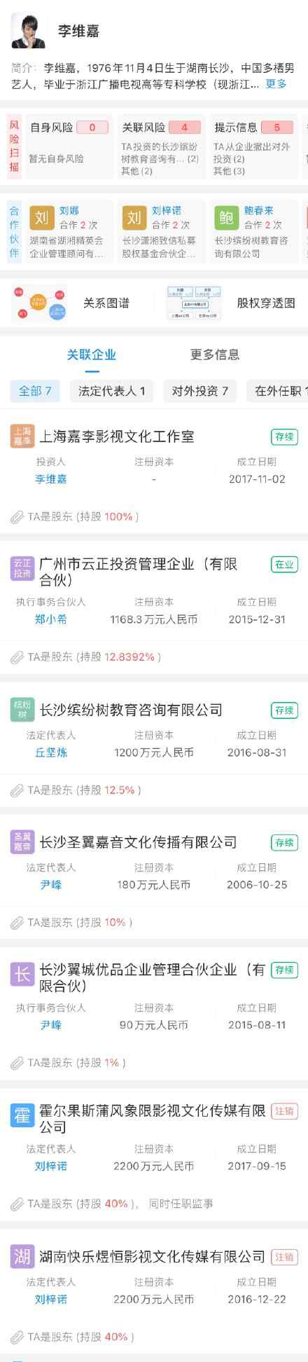 企查查辟谣“李维嘉开代孕公司” 谣言咋传开的？