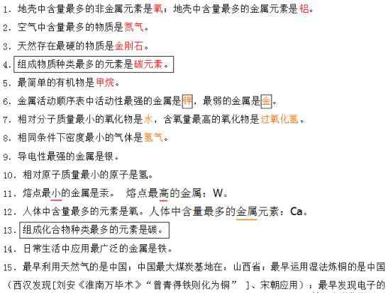 初三化学知识点 初中化学知识点最全总结！