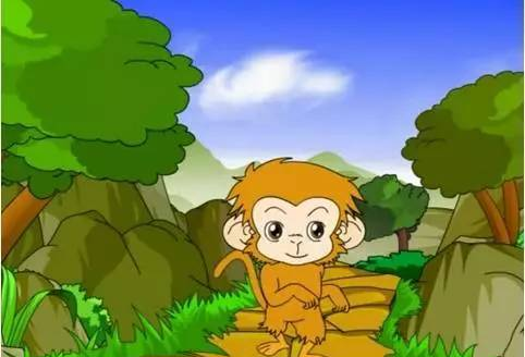 睡前故事《小猴子摘桃》