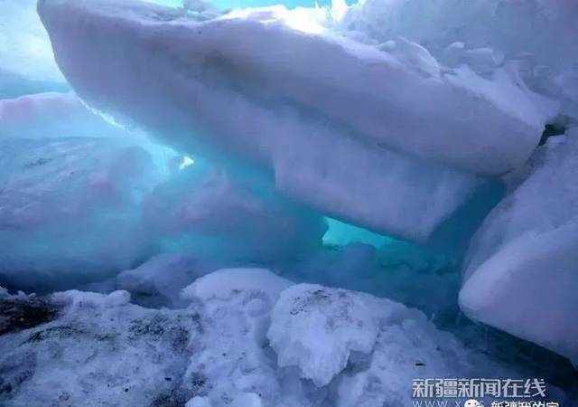 赛里木湖现罕见“冰海啸”奇观，太壮观了！惊动新华社！