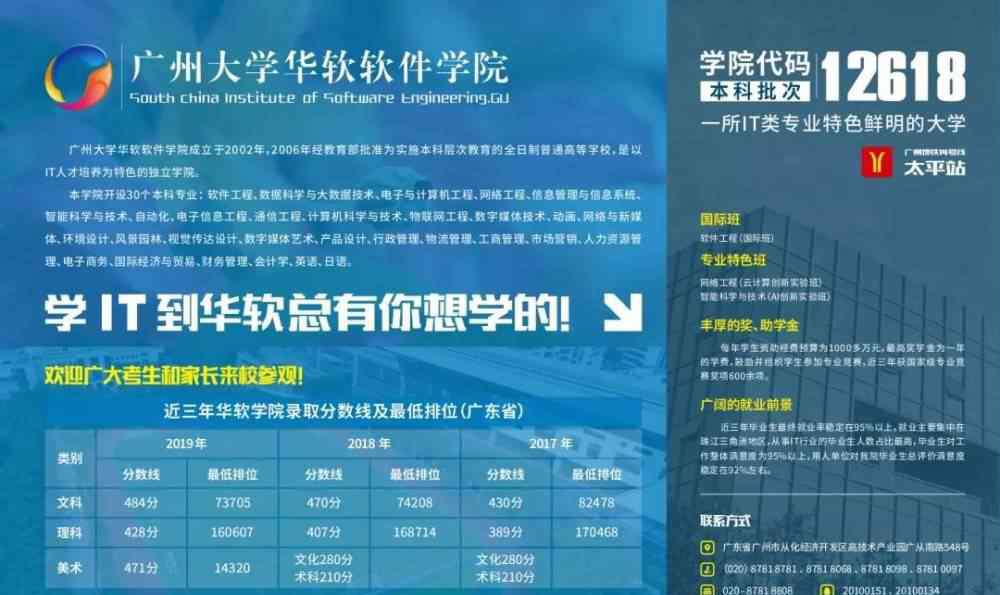 广州华软学院 广州大学华软软件学院2020年招生简章
