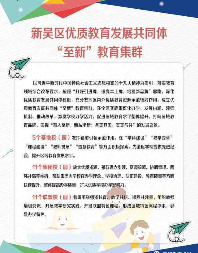 无锡新城中学 刚刚！11个教育集团成立！就在无锡这个区
