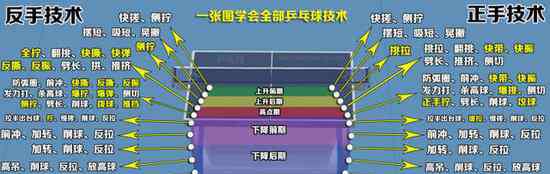 反手 正手攻球or反手拨球？一张图学会全部乒乓球技术