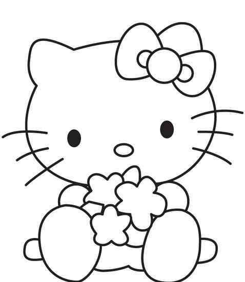 超可爱的简笔画大全 超萌可爱凯蒂猫卡通简笔画图片大全