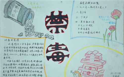 简单的禁毒画 2020禁毒手抄报资料_禁毒图画大全图片
