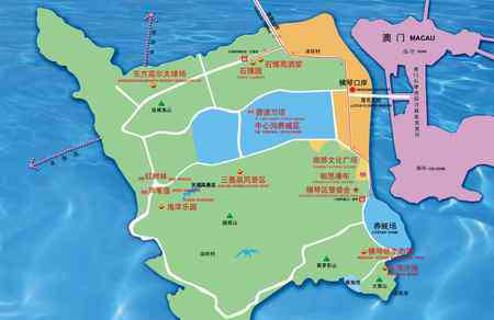 珠海横琴岛地图 广东自贸区珠海横琴新区发展规划及区域示意图