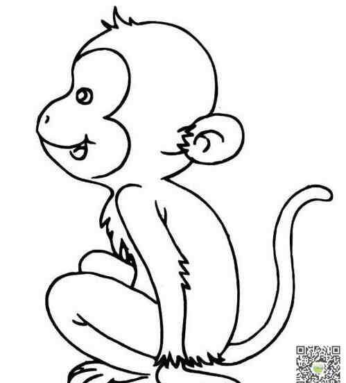 猴子简笔画彩色 关于调皮的猴子怎么画简笔画图片