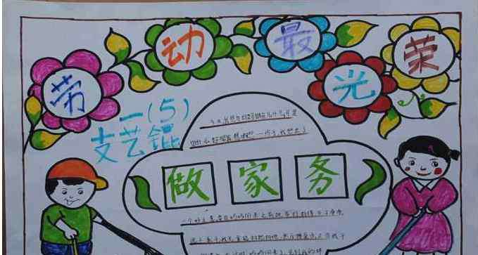 帮父母干家务的手抄报 劳动节手抄报图片-帮妈妈做家务