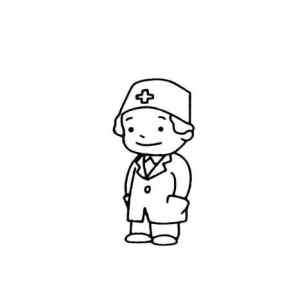 医生儿童画 儿童人物简笔画大全_敬业的医生