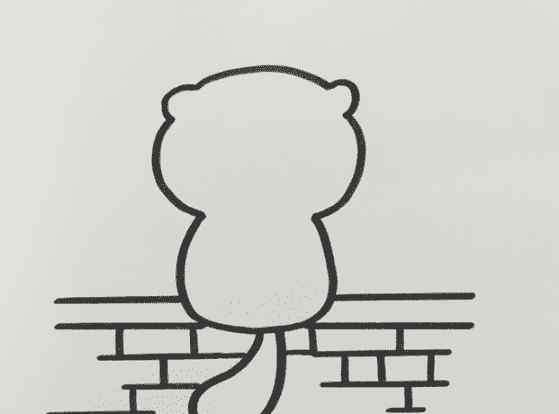 小猫怎么画一步一步教 小猫怎么画_小猫背影简笔画画法步骤教程
