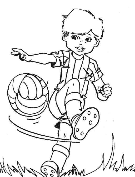 踢球简笔画 人物简笔画大全_我爱踢足球
