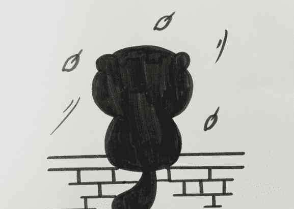 小猫怎么画一步一步教 小猫怎么画_小猫背影简笔画画法步骤教程