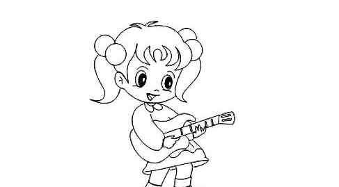 女学生简笔画 教你画可爱小女孩的简笔画图片