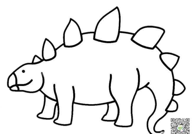 卡通恐龙简笔画 卡通恐龙怎么画简笔画图片