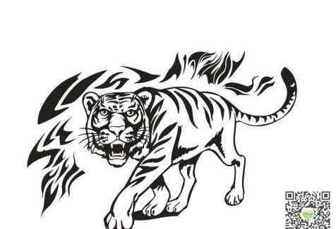 霸气猛虎画 凶猛的大老虎简笔画图片_儿童绘画作品图集