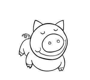 猪的照片可爱 可爱的小猪儿童画图片_可爱的小猪儿童绘画图集