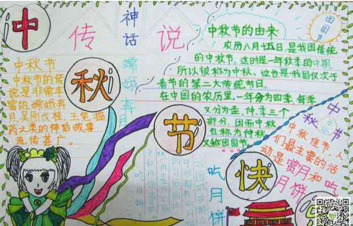 关于中秋的手抄报 关于中秋节主题的手抄报-中秋节的来历