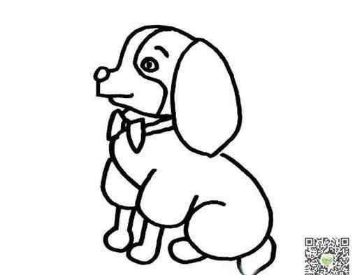 画狗狗简笔画图片 狗狗儿童简笔画图片_小狗儿童绘画作品图集