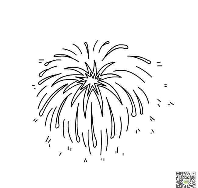 画烟花 烟花怎么画简笔画图片-美丽的烟花
