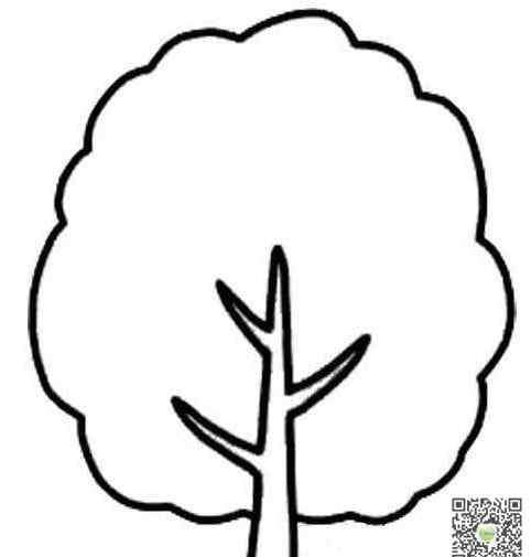 大树图片简笔画 大树简笔画图片_大树儿童绘画作品图集