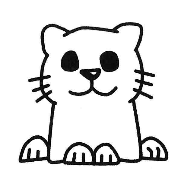 小花猫图片 调皮的小花猫儿童画图片_小花猫儿童绘画图集