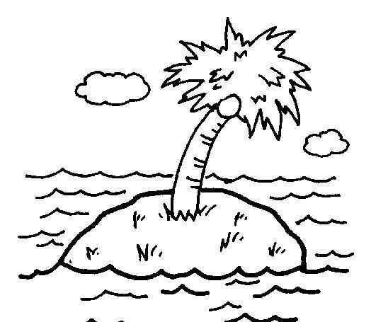 海边简笔画 风景简笔画图片_海边的风景