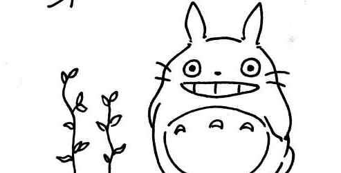 龙猫简笔画图片 可爱的小龙猫卡通简笔画图片_龙猫儿童绘画图集