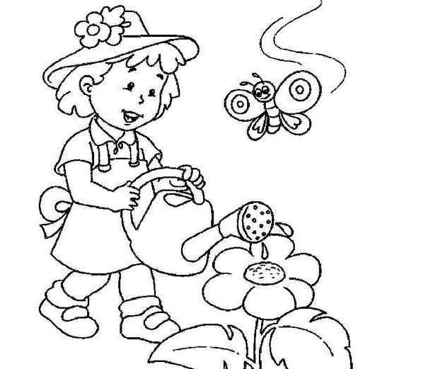 简笔画妈妈的画法 妈妈的人物简笔画图片_妈妈爱浇花
