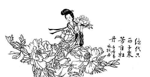 仙女简笔画 人物简笔画大全_仙女采花