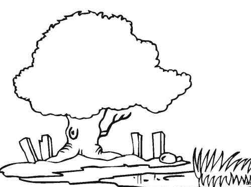 简笔风景画图片 简单的春天风景简笔画图片欣赏