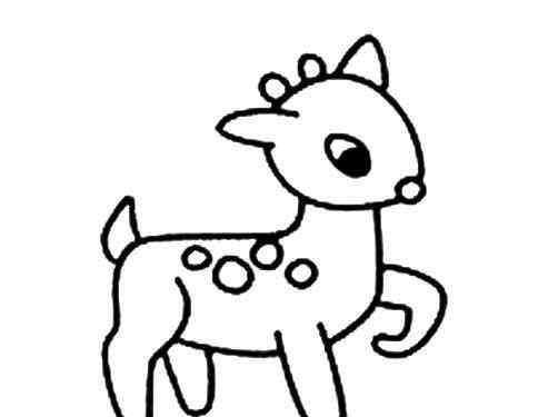 驯鹿简笔画 圣诞驯鹿简笔画图片_可爱的小鹿儿童绘画图集