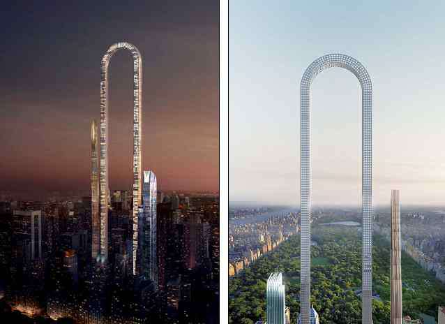 回形针计划 纽约计划建回形针状“大弯塔” 将成世界最长建筑