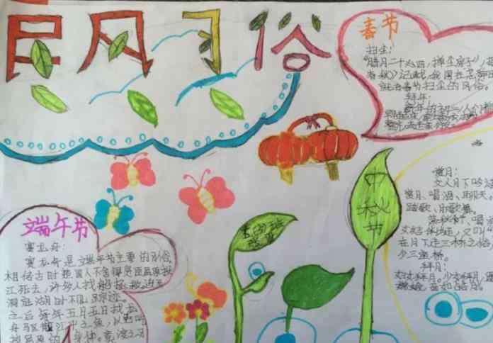 过年的手抄报简单漂亮 春节吃年夜饭手抄报简单漂亮