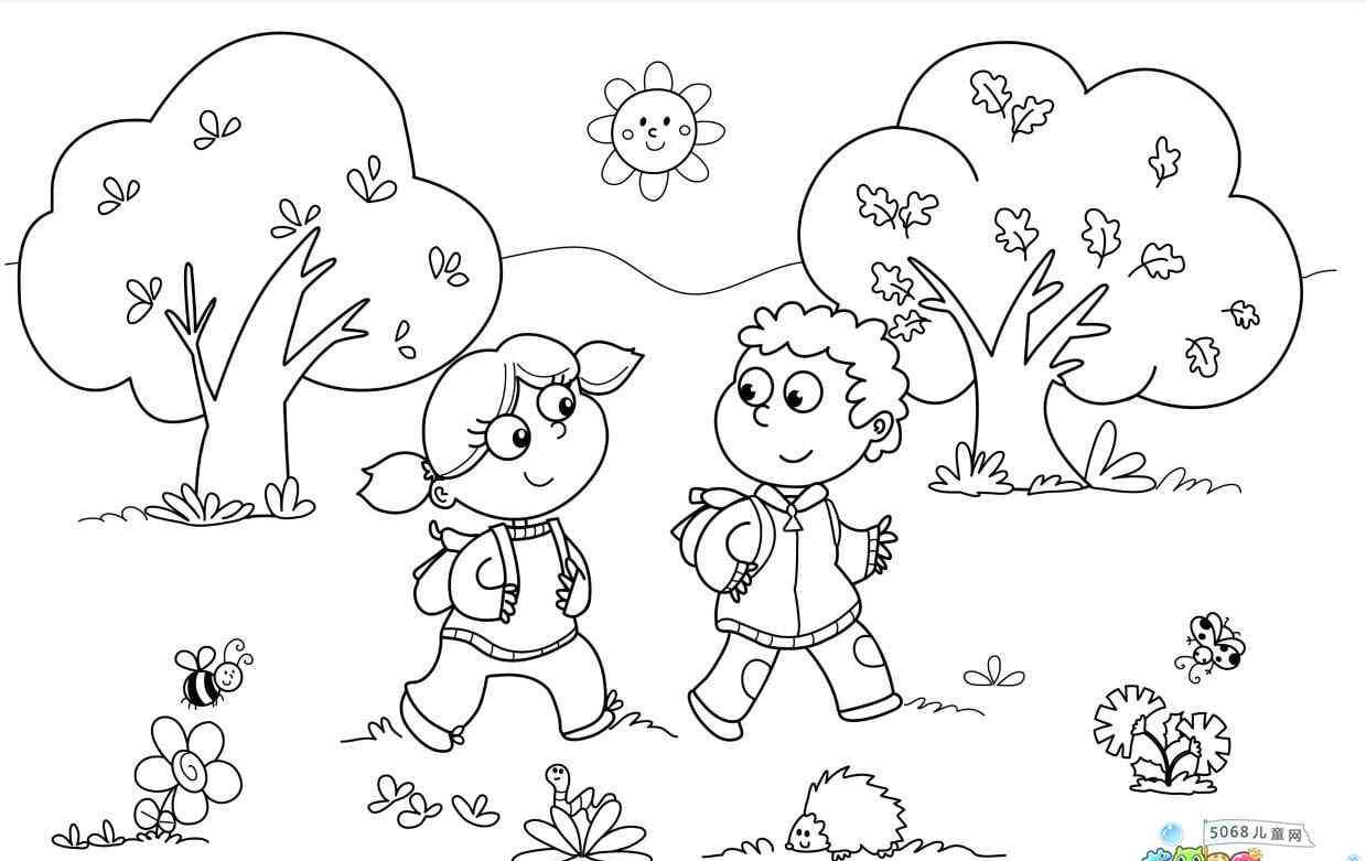 我的幼儿园简笔画 开学了幼儿人物简笔画图片欣赏